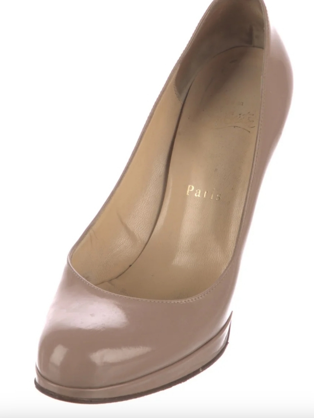 Christian Louboutin  Blush Patent Leather Platform Pumps